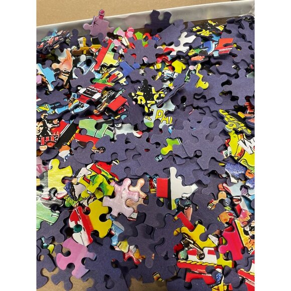 White Mountain 1000 Pc Puzzle TV Lunch Boxes Charlie Girard Illustrated - Picture 3 of 3